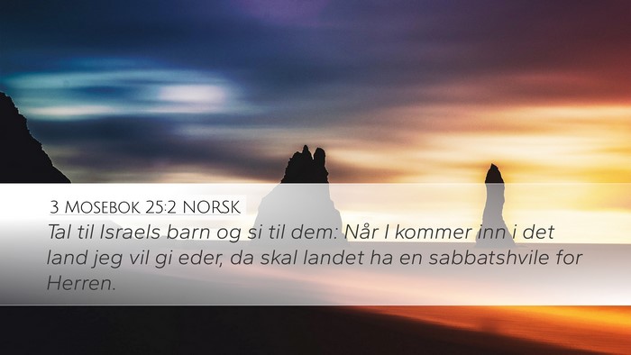3 Mosebok 25:2 NORSK Bible Verse Image