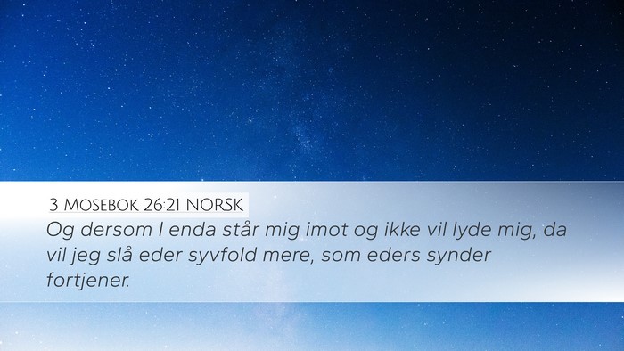 3 Mosebok 26:21 NORSK Bible Verse Image
