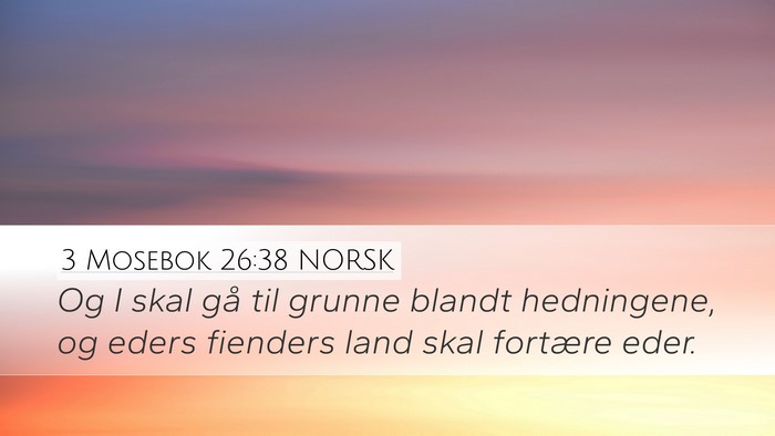 3 Mosebok 26:38 NORSK Bible Verse Image