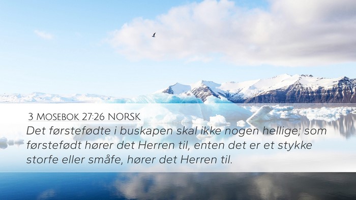 3 Mosebok 27:26 NORSK Bible Verse Image