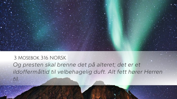 3 Mosebok 3:16 NORSK Bible Verse Image
