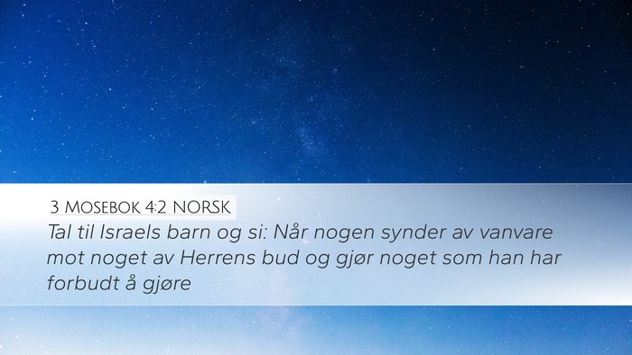 3 Mosebok 4:2 NORSK Bible Verse Image