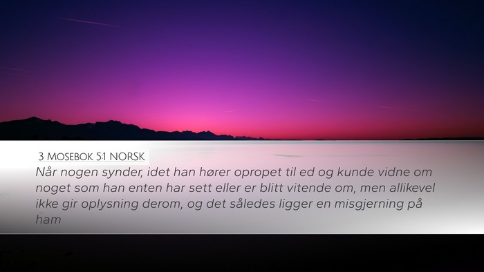 3 Mosebok 5:1 NORSK Bible Verse Image