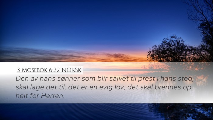3 Mosebok 6:22 NORSK Bible Verse Image