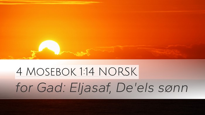 4 Mosebok 1:14 NORSK Bible Verse Image