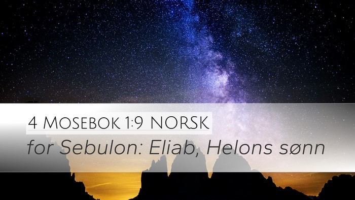 4 Mosebok 1:9 NORSK Bible Verse Image