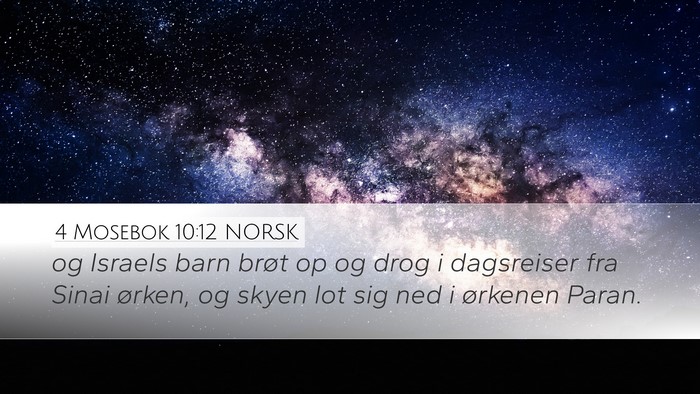 4 Mosebok 10:12 NORSK Bible Verse Image