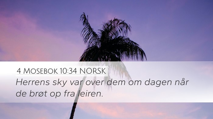 4 Mosebok 10:34 NORSK Bible Verse Image