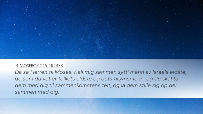 4 Mosebok 11:16 NORSK Bible Verse Image
