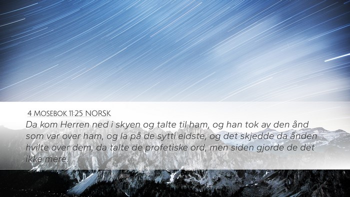 4 Mosebok 11:25 NORSK Bible Verse Image