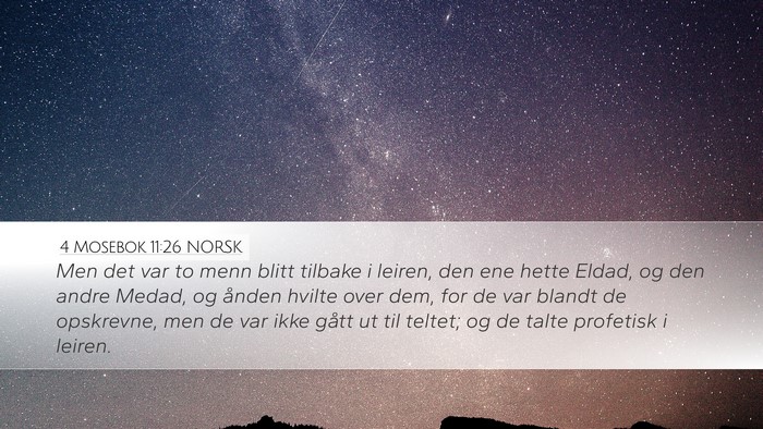 4 Mosebok 11:26 NORSK Bible Verse Image