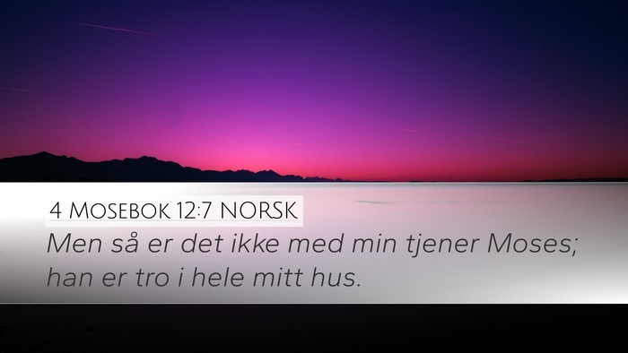 4 Mosebok 12:7 NORSK Bible Verse Image