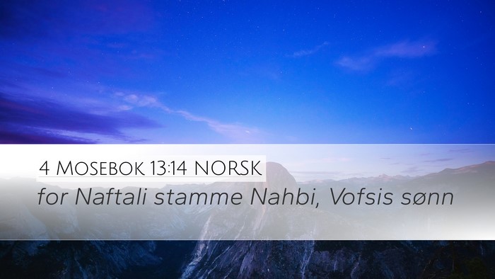 4 Mosebok 13:14 NORSK Desktop Wallpaper - for Naftali stamme Nahbi, Vofsis - Desktop Bible Verse Wallpaper