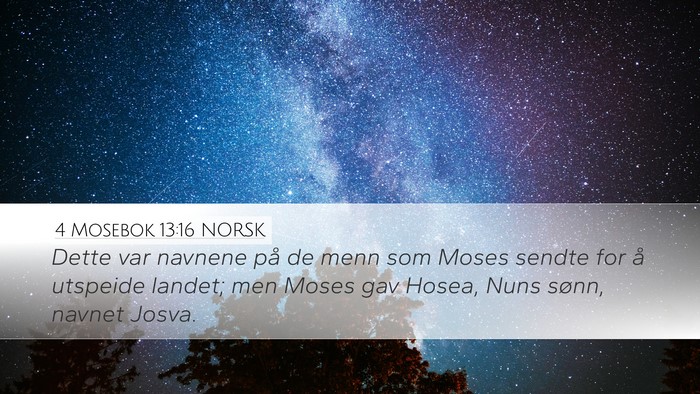 4 Mosebok 13:16 NORSK Bible Verse Image