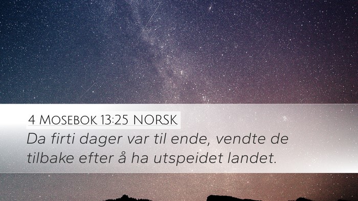4 Mosebok 13:25 NORSK Bible Verse Image