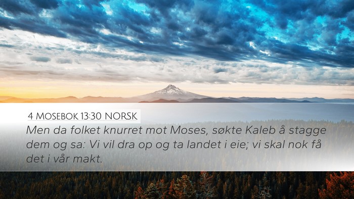 4 Mosebok 13:30 NORSK Bible Verse Image