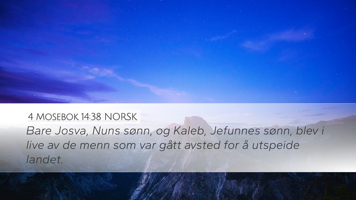 4 Mosebok 14:38 NORSK Bible Verse Image