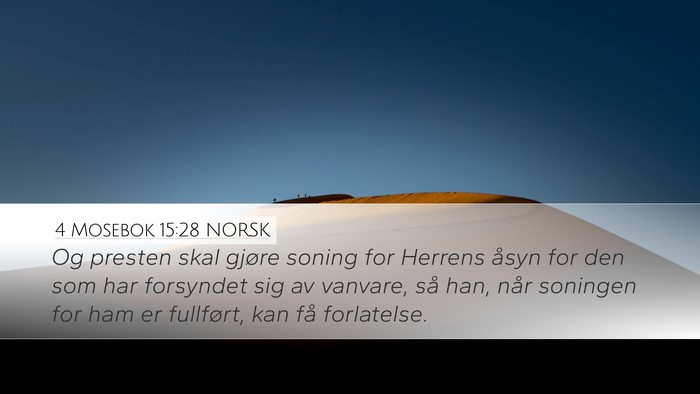 4 Mosebok 15:28 NORSK Bible Verse Image
