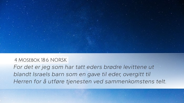 4 Mosebok 18:6 NORSK Bible Verse Image