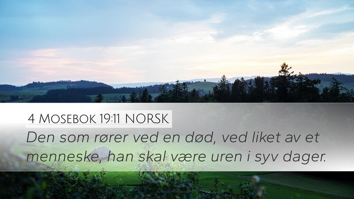 4 Mosebok 19:11 NORSK Bible Verse Image