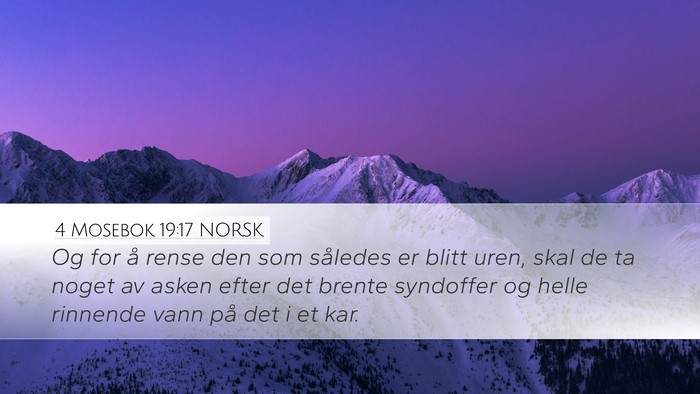 4 Mosebok 19:17 NORSK Bible Verse Image