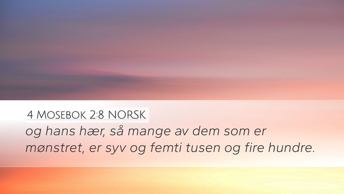 4 Mosebok 2:8 NORSK Bible Verse Image