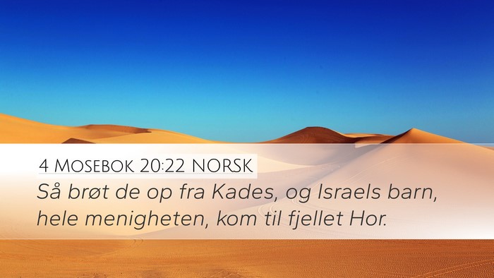 4 Mosebok 20:22 NORSK Bible Verse Image