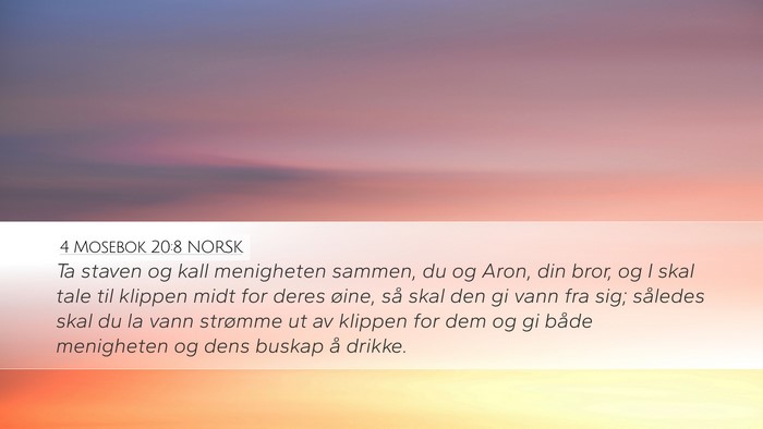 4 Mosebok 20:8 NORSK Bible Verse Image