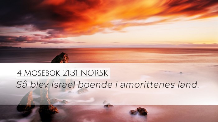 4 Mosebok 21:31 NORSK Bible Verse Image