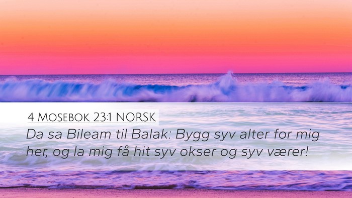 4 Mosebok 23:1 NORSK Bible Verse Image