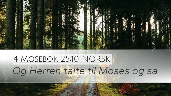 4 Mosebok 25:10 NORSK Desktop Wallpaper - Og Herren talte til Moses og - Desktop Bible Verse Wallpaper