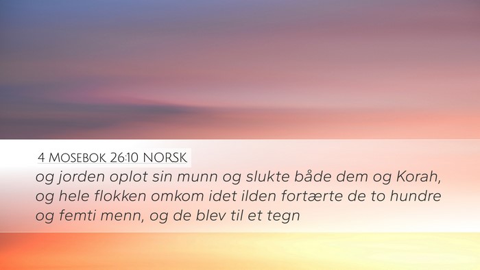 4 Mosebok 26:10 NORSK Bible Verse Image