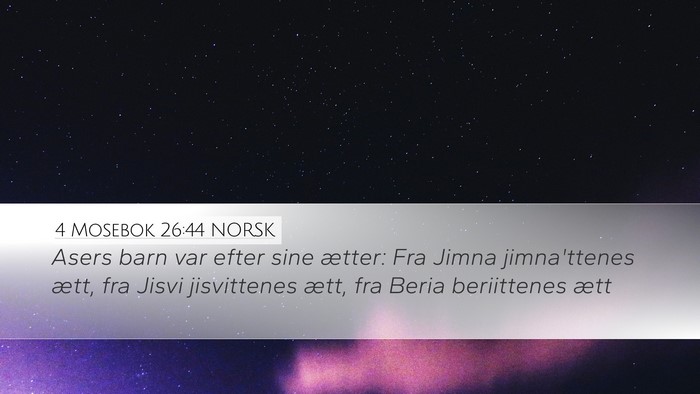 4 Mosebok 26:44 NORSK Bible Verse Image
