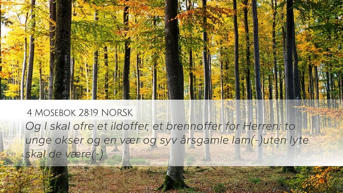 4 Mosebok 28:19 NORSK Bible Verse Image