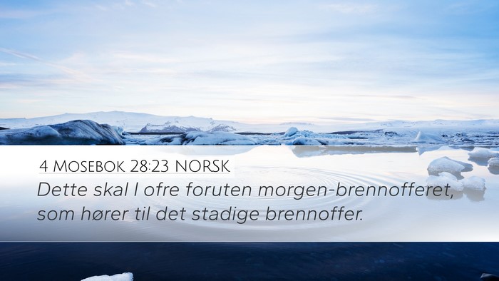 4 Mosebok 28:23 NORSK Bible Verse Image