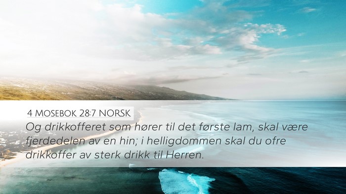 4 Mosebok 28:7 NORSK Bible Verse Image