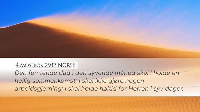4 Mosebok 29:12 NORSK Bible Verse Image