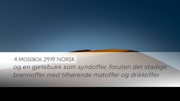 4 Mosebok 29:19 NORSK Bible Verse Image