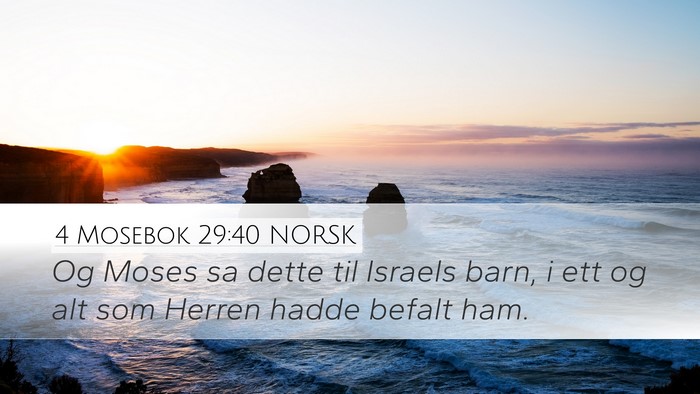 4 Mosebok 29:40 NORSK Bible Verse Image