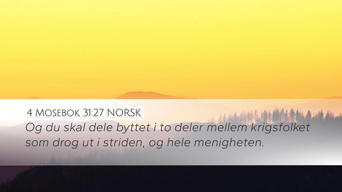 4 Mosebok 31:27 NORSK Bible Verse Image
