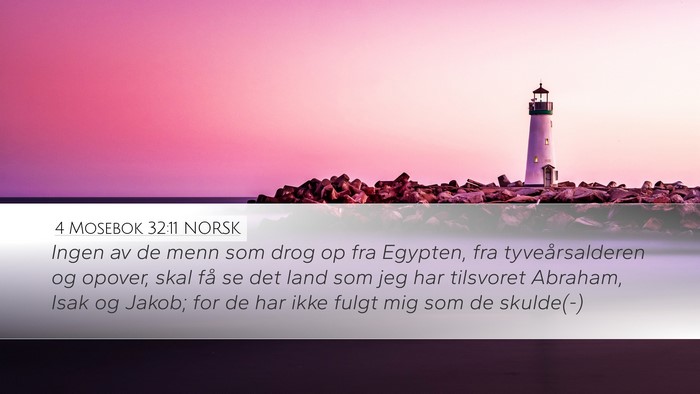 4 Mosebok 32:11 NORSK Desktop Wallpaper - Ingen av de menn som drog op fra Egypten, fra - Desktop Bible Verse Wallpaper
