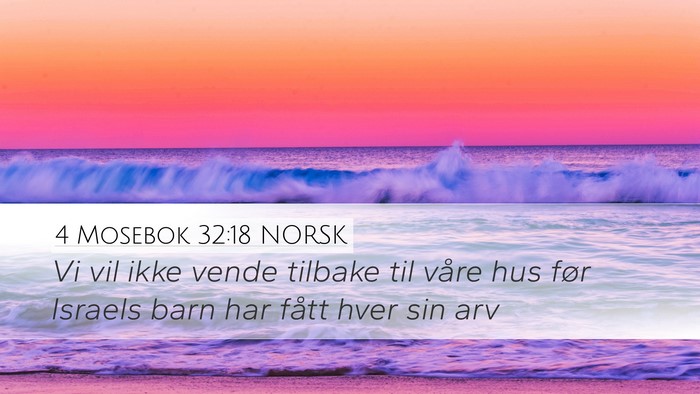 4 Mosebok 32:18 NORSK Bible Verse Image