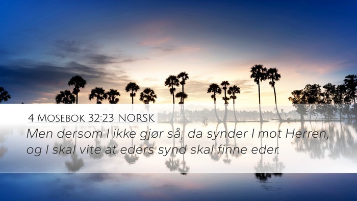 4 Mosebok 32:23 NORSK Bible Verse Image