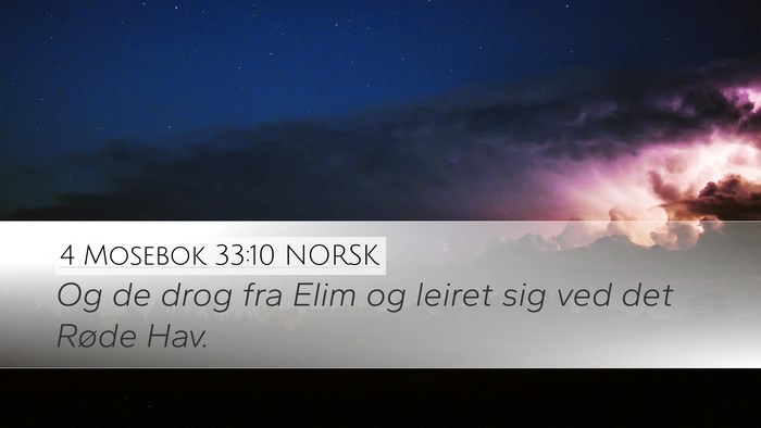 4 Mosebok 33:10 NORSK Desktop Wallpaper - Og de drog fra Elim og leiret sig ved det Røde - Desktop Bible Verse Wallpaper