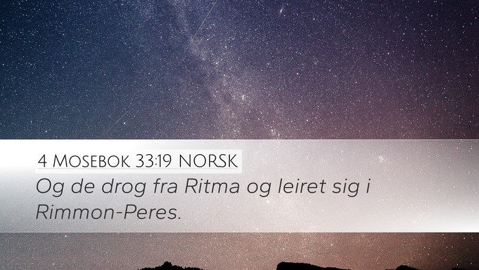 4 Mosebok 33:19 NORSK Desktop Wallpaper - Og de drog fra Ritma og leiret sig i - Desktop Bible Verse Wallpaper