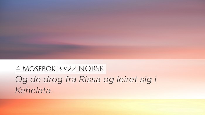 4 Mosebok 33:22 NORSK Desktop Wallpaper - Og de drog fra Rissa og leiret sig i - Desktop Bible Verse Wallpaper