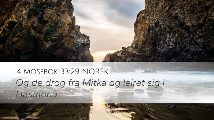 4 Mosebok 33:29 NORSK Desktop Wallpaper - Og de drog fra Mitka og leiret sig i - Desktop Bible Verse Wallpaper