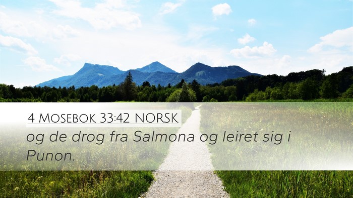 4 Mosebok 33:42 NORSK Desktop Wallpaper - og de drog fra Salmona og leiret sig i - Desktop Bible Verse Wallpaper