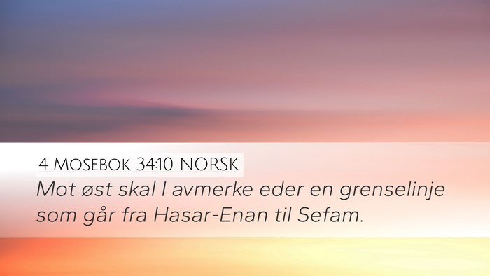 4 Mosebok 34:10 NORSK Bible Verse Image
