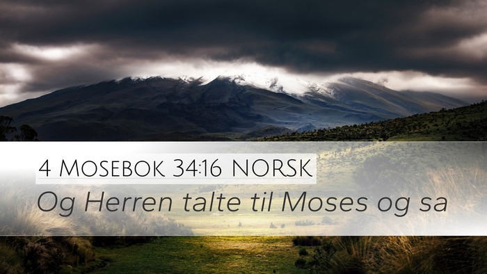 4 Mosebok 34:16 NORSK Desktop Wallpaper - Og Herren talte til Moses og - Desktop Bible Verse Wallpaper
